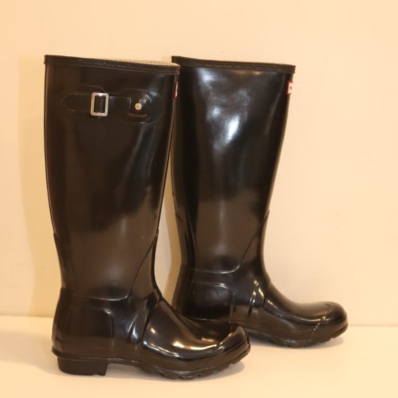 Hunter Original Gloss Tall Rain Boots Size 6M 7F - Picture 3 of 14